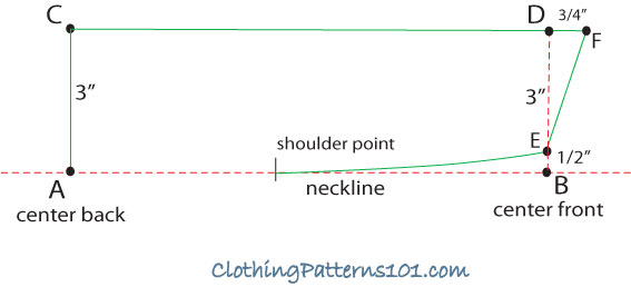 draft of convertible collar pattern draft of convertible collar pattern