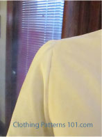 bodice sleeve cap on body form