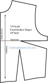 bodice pattern with deep bust dart