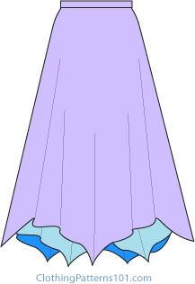 How to Draft a Circle Skirt with Handkerchief Variation