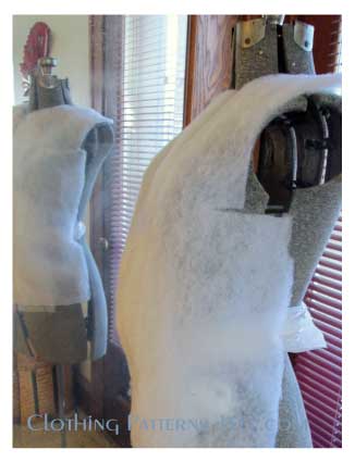 body form with batting to smooth front belly padding