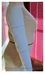 padded body form, with arm attached