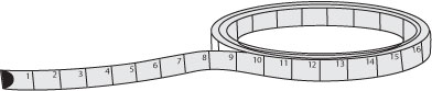 sketch of a tape measure