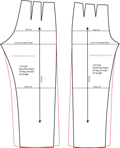 pant flare pattern leg flared hip wide boot cut knee draft creating drafting