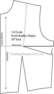 dart princess pattern seam drafting line bust manipulation patterns shoulder bodice darts sewing draw center dress basic point clothing sketch
